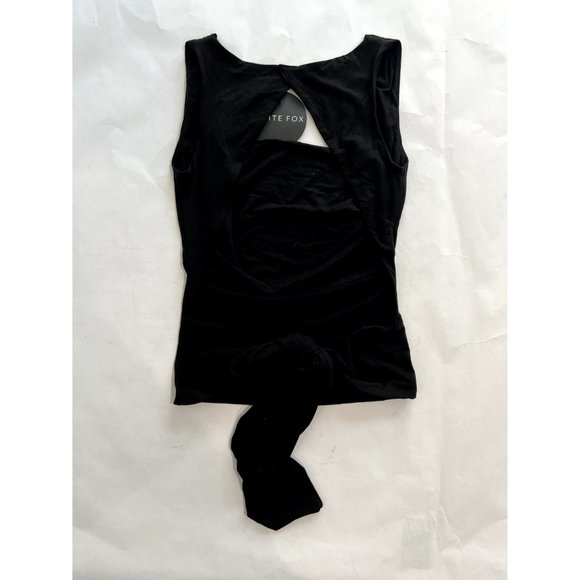 NWT White Fox All Me Tie Back Top in Black - Picture 2 of 4